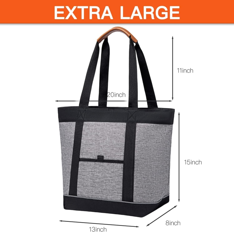 Trasporto grande isolato riutilizzabile alimentari Tote Picnic Custom Travel Cooler Bag per cibo freddo o caldo