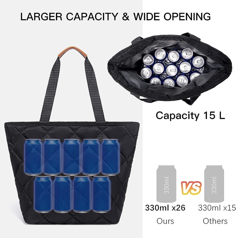 Trasporto grande isolato riutilizzabile alimentari Tote Picnic Custom Travel Cooler Bag per cibo freddo o caldo