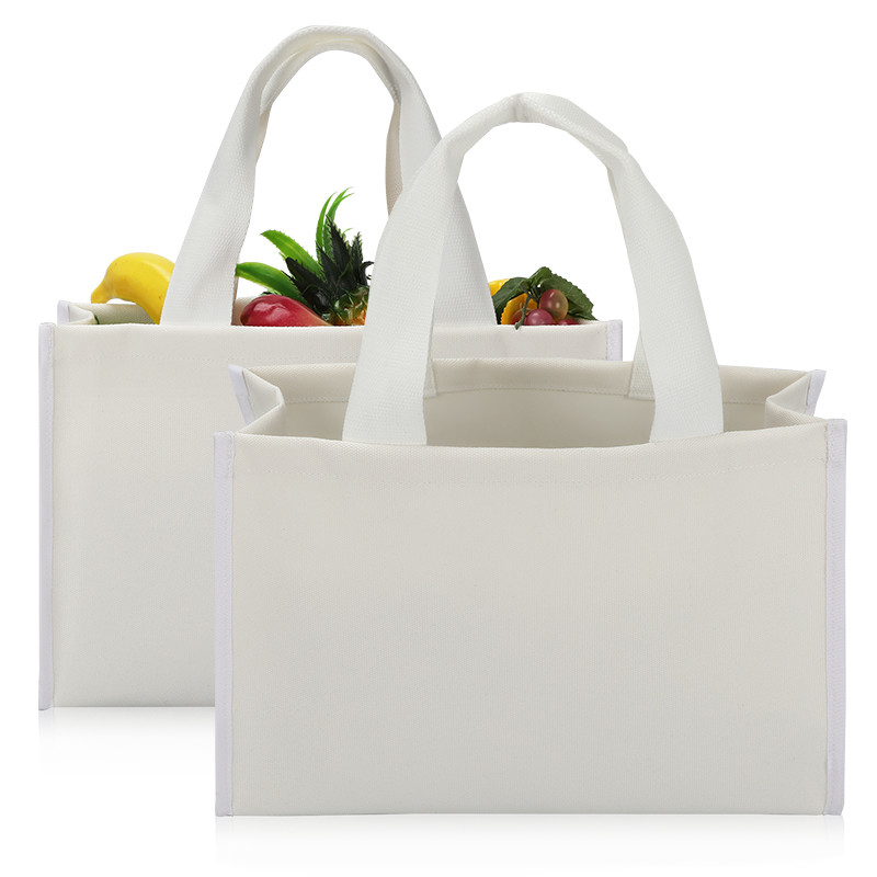 Canvas Tote Bag Custom Shopping Bags Retail Heavy Duty Bottom spessa 4x4x10