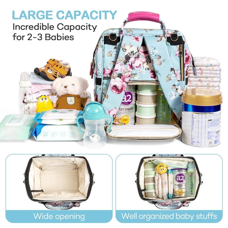 Borsa di pannolini da viaggio a misura per bambini resistente all'acqua