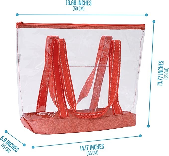 14 pollici sacchetti di shopping personalizzati con logo sacchetto di plastica trasparente