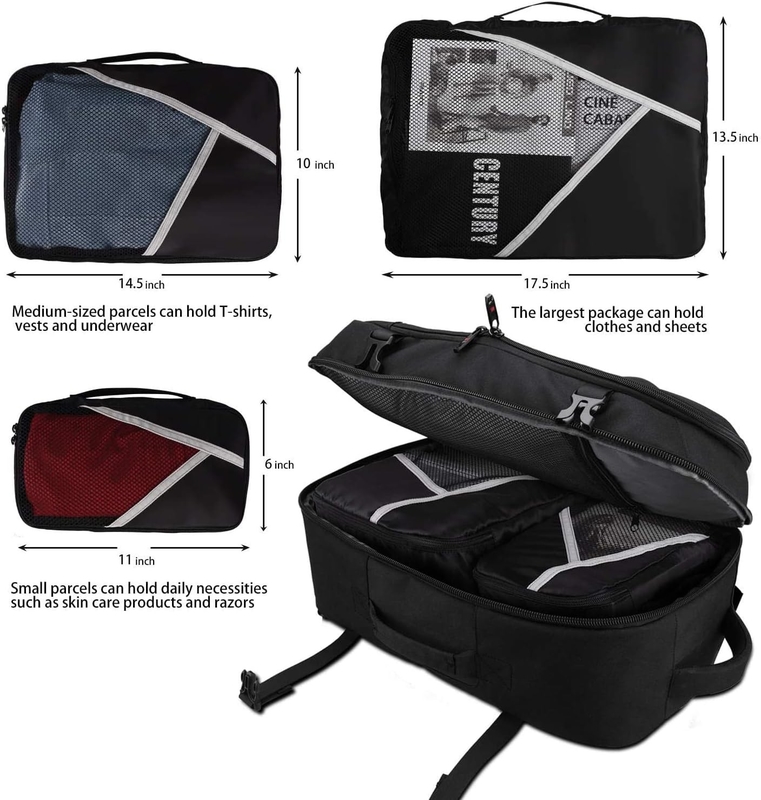 40L bagagli approvati per il volo portatile resistente all'acqua weekend overnight bag per laptop da 17 pollici