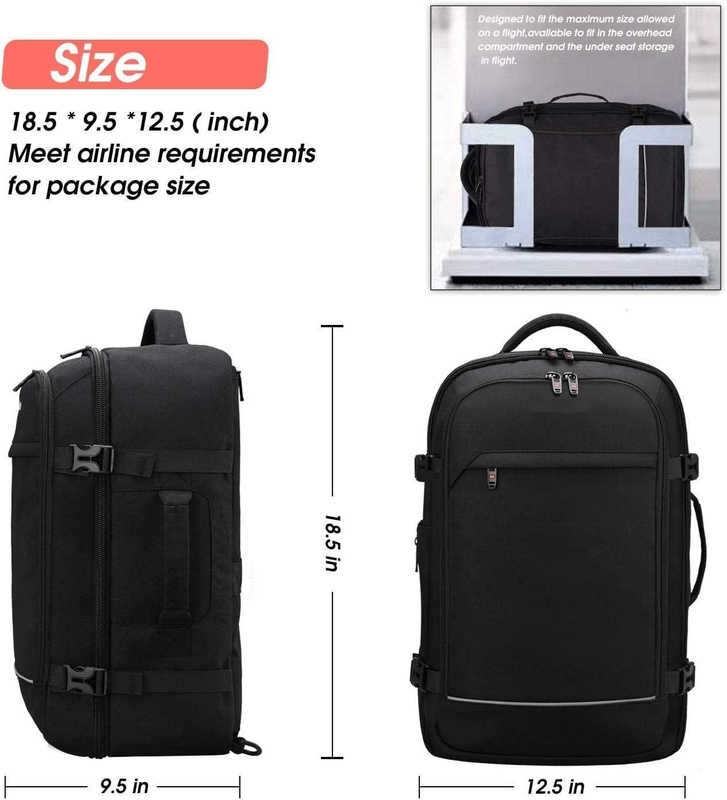 40L bagagli approvati per il volo portatile resistente all'acqua weekend overnight bag per laptop da 17 pollici