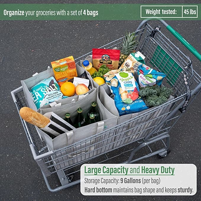 Borsa da shopping in tela pesante con tasche a zip Codycross Generi alimentari Eco-friendly