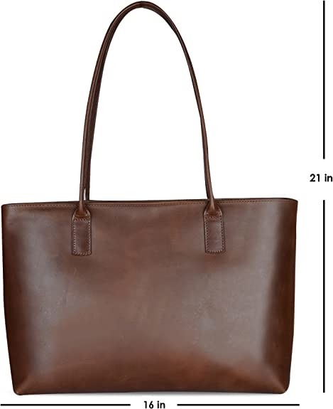Borsa per computer in cuoio, borsa per laptop, borsa per ufficio 16x21.