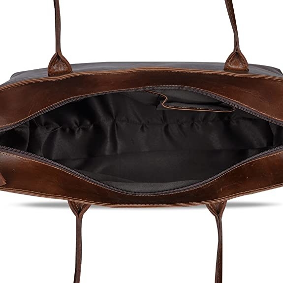 Borsa per computer in cuoio, borsa per laptop, borsa per ufficio 16x21.