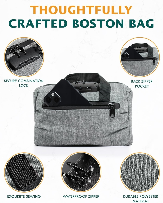 Grandi Regali Borsa antiodore con rivestimento in carbonio Custom Travel 210 D Polyester con lucchetto combinato