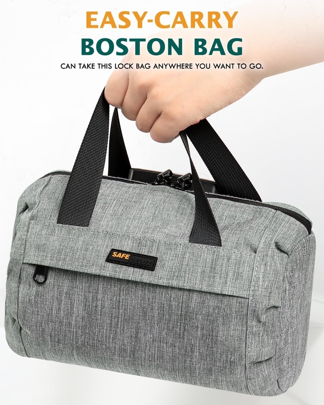 Grandi Regali Borsa antiodore con rivestimento in carbonio Custom Travel 210 D Polyester con lucchetto combinato