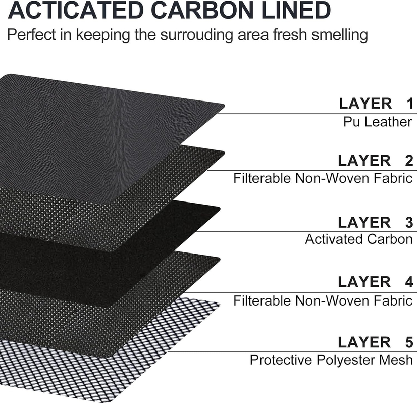 Colore nero grande capacità di stoccaggio impermeabile customizzato viaggio antiodori con serratura