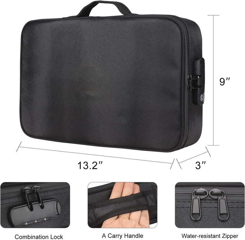 Colore nero grande capacità di stoccaggio impermeabile customizzato viaggio antiodori con serratura
