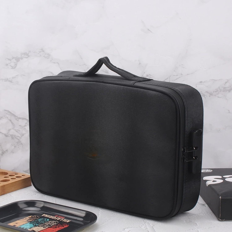 Colore nero grande capacità di stoccaggio impermeabile customizzato viaggio antiodori con serratura