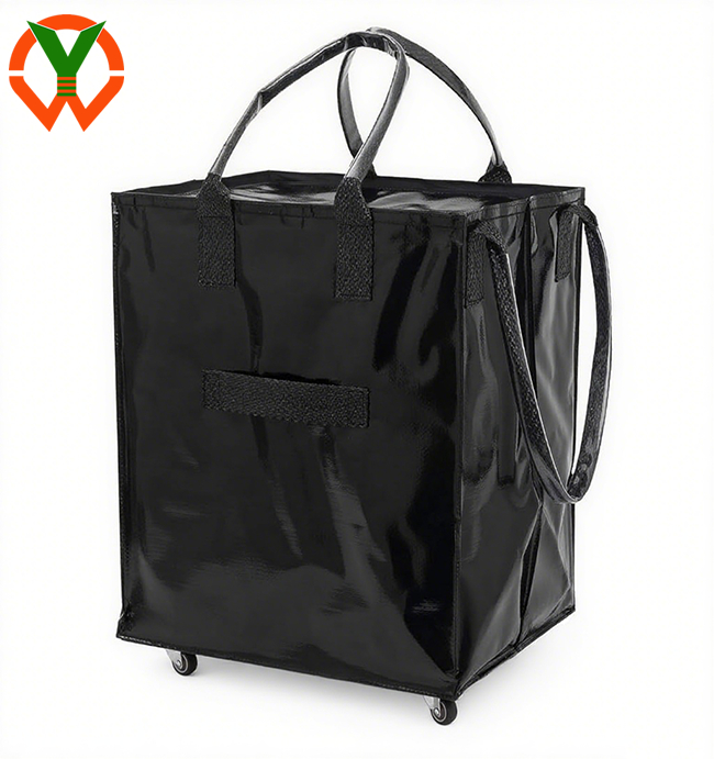 Borsa della spesa grande e riutilizzabile con ruote, carrello della spesa leggero con manici