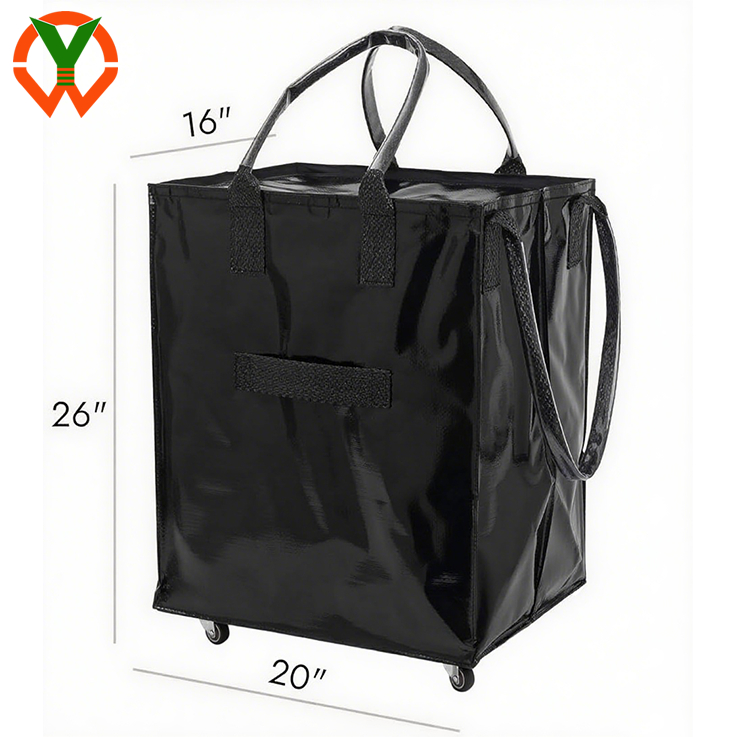 Borsa della spesa grande e riutilizzabile con ruote, carrello della spesa leggero con manici